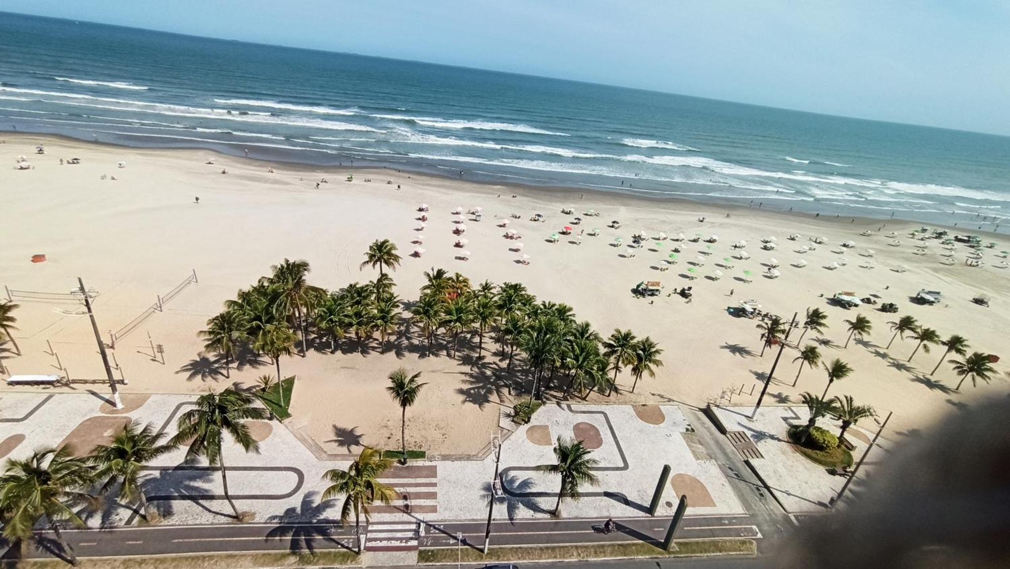 Apartamento De Frente E Com Vista Para O Mar Praia Grande  Buitenkant foto